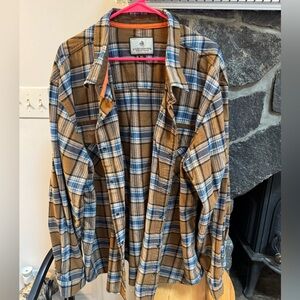Legendary Whitetails Brown and Blue Plaid Shirt
